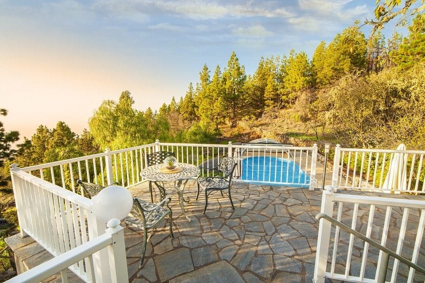 Pool-Terrace, Country House Tijarafe, Holiday Villa La Palma