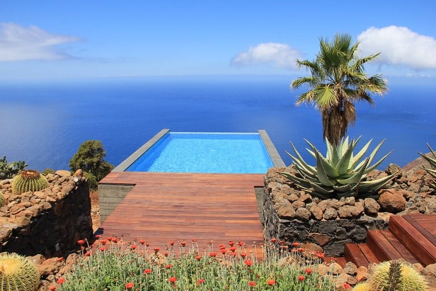 Pool, Villa El Cielo, Luxus Ferienhaus Puntagorda
