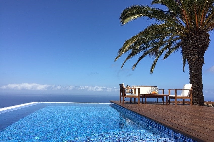 Pool, Villa Palomar, Luxus Ferienhaus La Palma