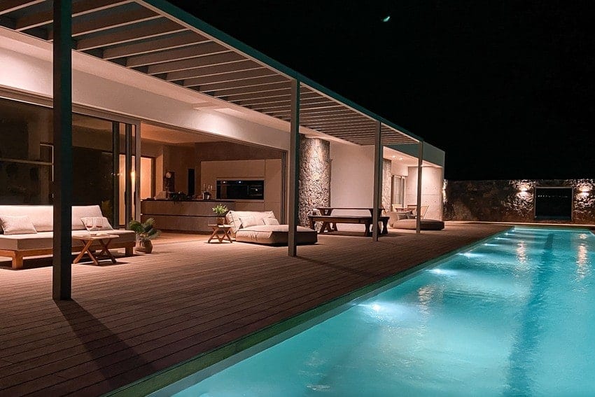 Piscina por la Noche, Casa Prana, Villa con Piscina Fuerteventura