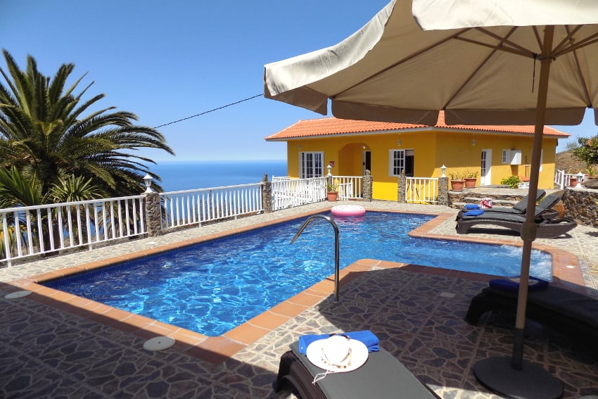 Spanien - Kanarische Inseln - La Palma - Casa La Hoya - Tijarafe - Ferienhaus mit beheizbarem Privatpool in ruhiger Einzellage