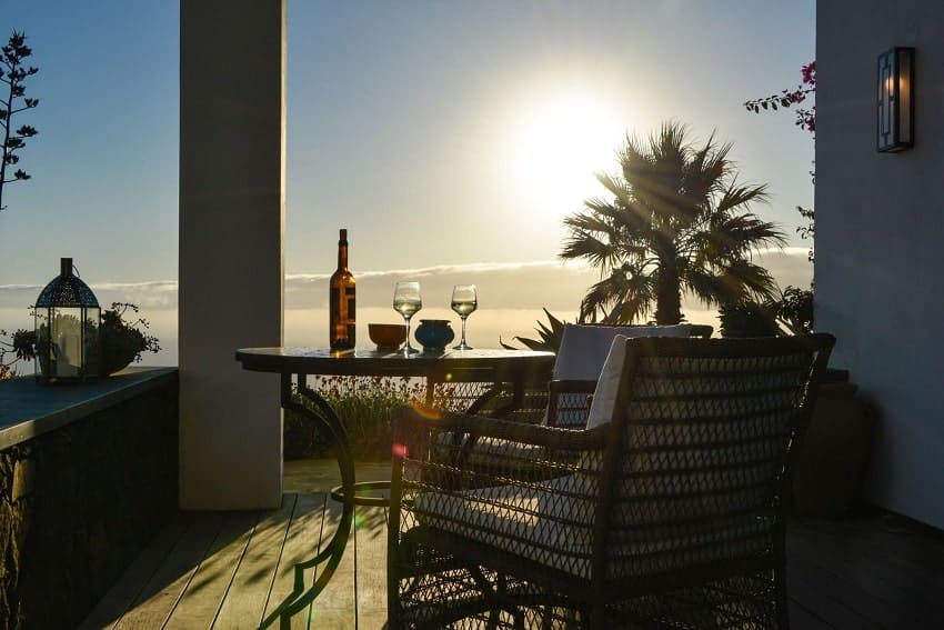Sonnenuntergang, Villa El Cielo, Luxus Ferienhaus La Palma