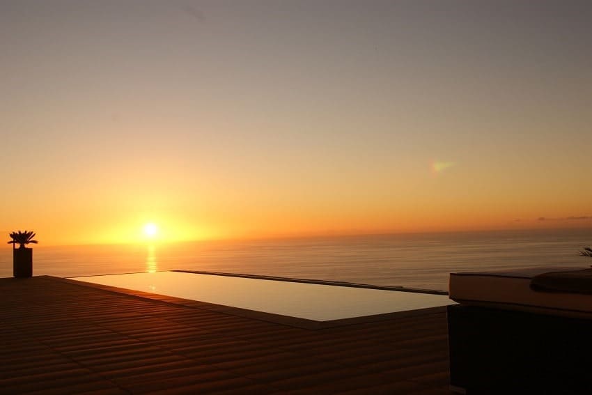 Sonnenuntergang, Villa Pura Vida, Luxus Ferienhaus La Palma