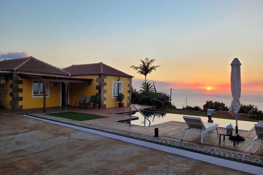 Sonnenuntergang, Villa Tojayma, Ferienhaus La Palma