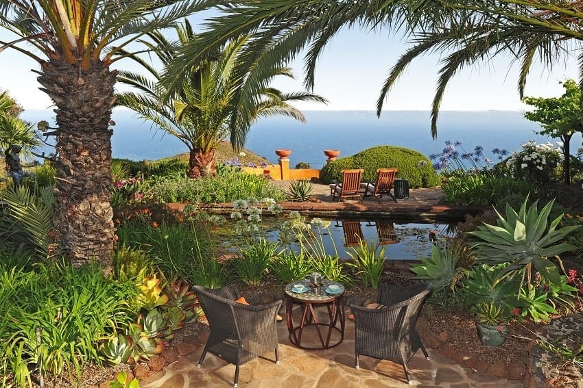 Teich, Villa Botánico, Luxus Ferienhaus La Palma