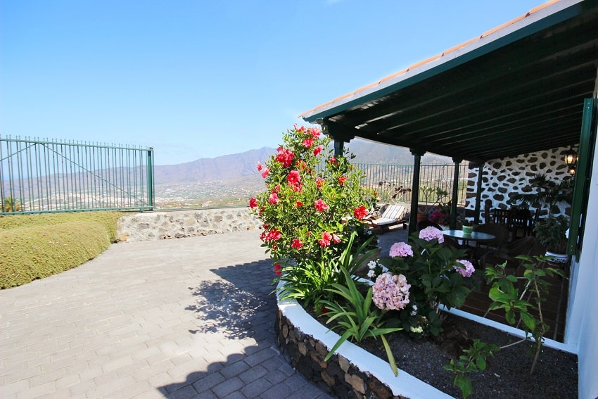 Terraza, Casa Gamez, Casa Rural La Palma con Piscina