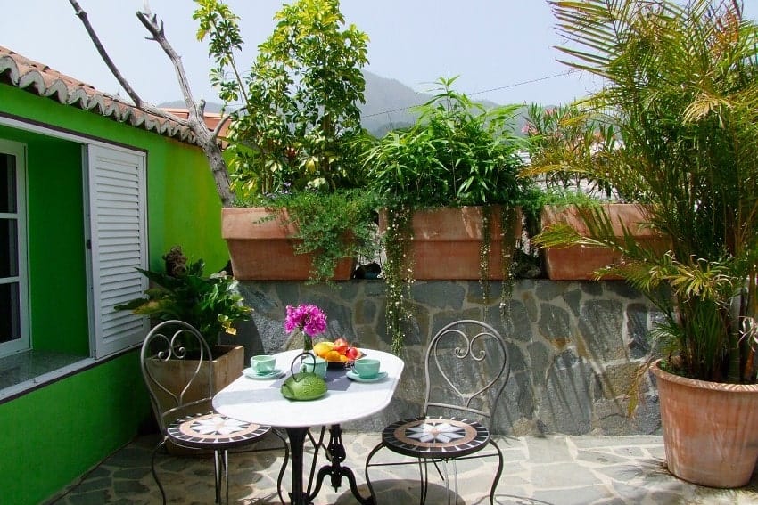 Terraza, Casita Papaya, Alojamiento en La Palma