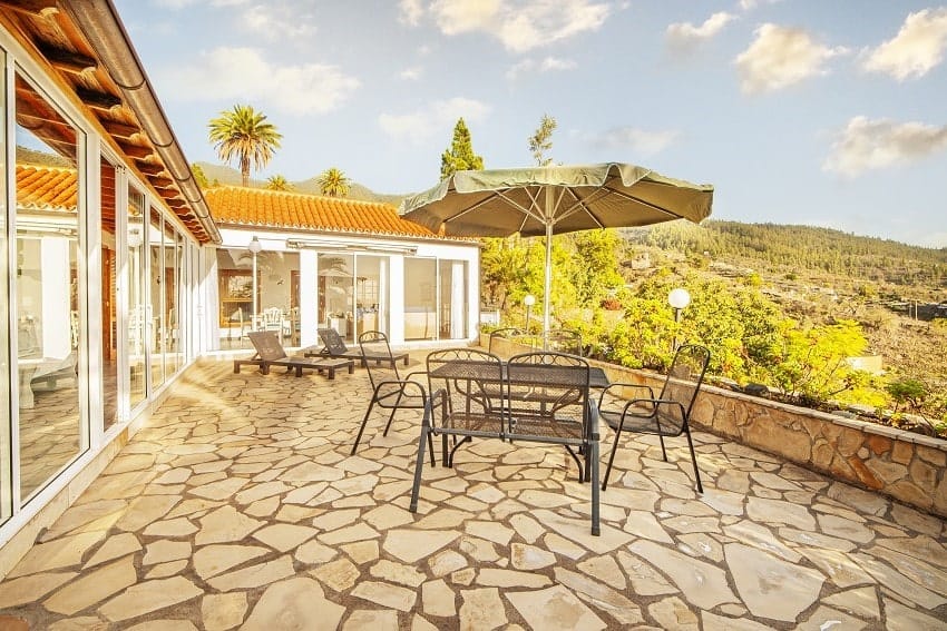 Terrace, Country House Tijarafe, Holiday Villa La Palma