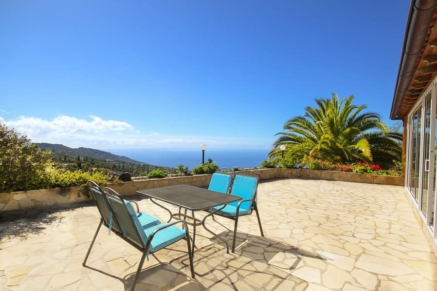 Terrace, Country House Tijarafe, Holiday Villa La Palma, La Palma