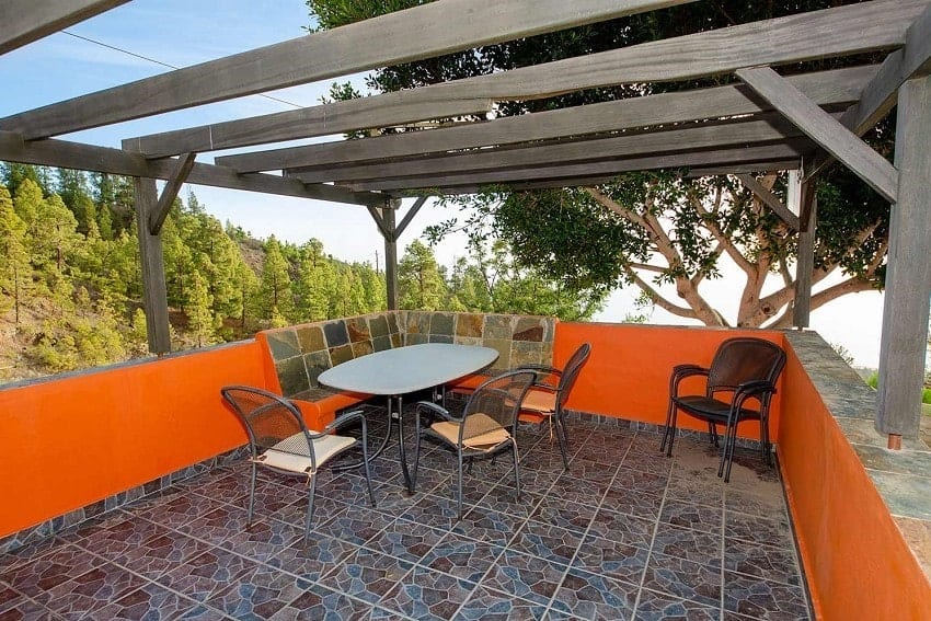 Terrasse, Pool-Haus, Finca Corona, Villa La Palma
