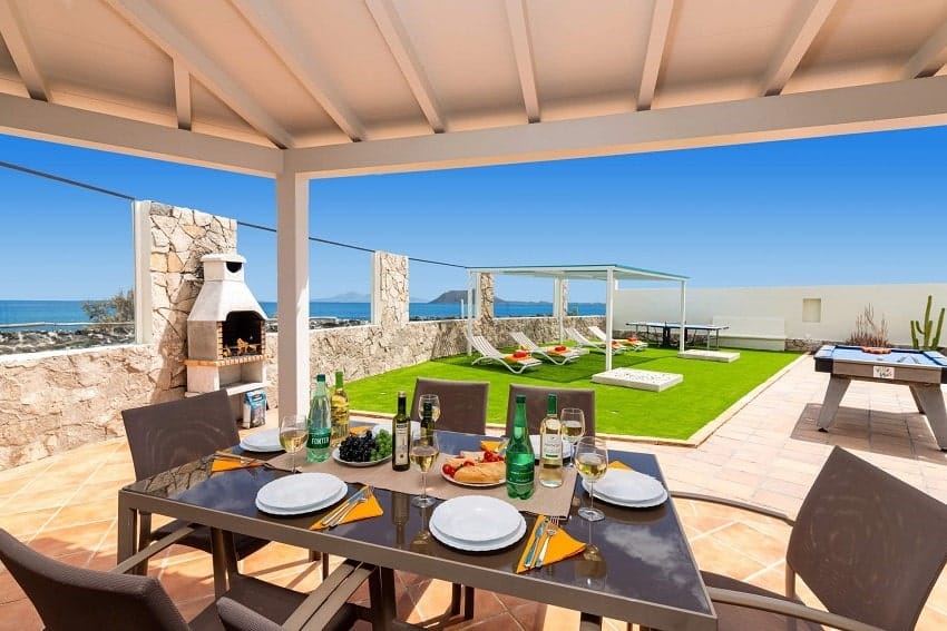 Terrasse, Villa Lobos, Ferienhaus mit Pool Fuerteventura