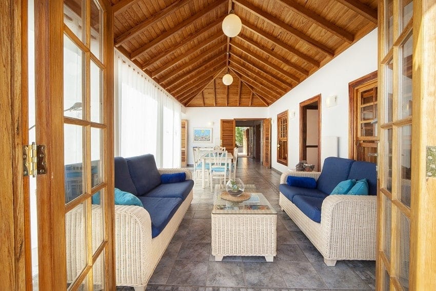 Living Area, Country House Tijarafe, Holiday Villa La Palma