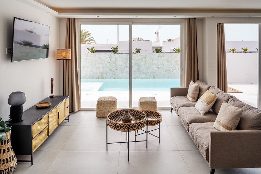 Wohnbereich, Villa Coco, Luxus Villa Lanzarote, Puerto del Carmen